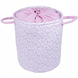 Maxi panier de rangement à anses (40x45cm) liberty/rose - BB&CO | Achetez sur Everykid.com
