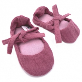 Chaussons ballerines double gaze framboise - BB&CO | Achetez sur Everykid.com