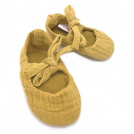 Chaussons ballerines double gaze moutarde - BB&CO | Achetez sur Everykid.com