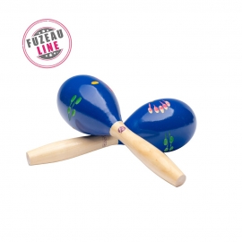 Maracas en bois peint L.20 cm - FUZEAU | Achetez sur Everykid.com