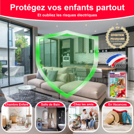 Cache Prise Bébé Français Amovible [Pack x20]  - BEBEALIS | Achetez sur Everykid.com
