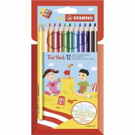 Stabilo Trio Thick - La pochette de 12 crayons + taille crayon | Achetez sur Everykid.com Stabilo Trio Thick - La pochette de 12 crayons + taille crayon | Achetez sur Everykid.com