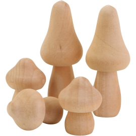 Champignon en bois à décorer 10,6x5cm - Creavea Champignon en bois à décorer 10,6x5cm - Creavea