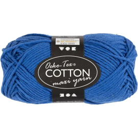 Pelote de fil de coton bleu 50 g/1 boule 170m - Creavea Pelote de fil de coton bleu 50 g/1 boule 170m - Creavea