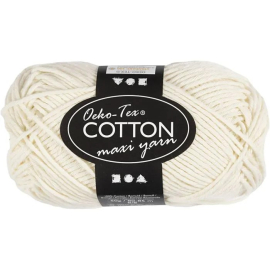 Pelote de fil de coton blanc cassé 50 g/1 boule 80-85m - Creavea Pelote de fil de coton blanc cassé 50 g/1 boule 80-85m - Creavea