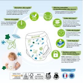 Couches culottes écologiques taille 4 (8-15kg) sachet de 22 couches | Achetez sur Everykid.com Couches culottes écologiques taille 4 (8-15kg) sachet de 22 couches | Achetez sur Everykid.com