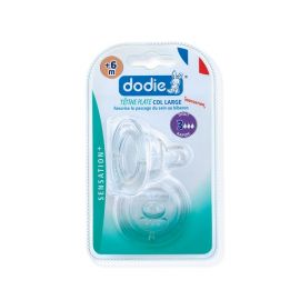 DODIE Tétine Sensation+ plate col large +6 mois silicone débit 3 - lot de 2 | Achetez sur Everykid.com DODIE Tétine Sensation+ plate col large +6 mois silicone débit 3 - lot de 2 | Achetez sur Everykid.com