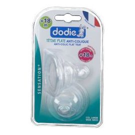 Dodie Sensation+ Tétine Plate Anti-Colique Col Large - 2 Tétines | Achetez sur Everykid.com