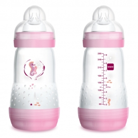 MAM Biberon easy start anti-colique 260 ml rose - Tétine débit 2 (différents modèles) | Achetez sur Everykid.com MAM Biberon easy start anti-colique 260 ml rose - Tétine débit 2 (différents modèles) | Achetez sur Everykid.com