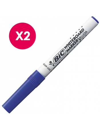 BiC Marqueur pour tableau blanc Velleda® 1741 bleu pointe ogive moyenne lot de 2