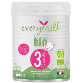 Lait infantile Bio everymilk 3 croissance de 10 mois à 3 ans - 1 boîte