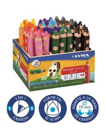 Lyra Groove 3in1- Le schoolpack de 48 crayons de couleur