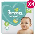 Couches Pampers baby-dry Midi Taille 3 - 6/10 Kg