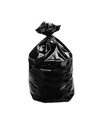 Sac poubelle renforcé 50L à déchet noir PEBD - carton de 20 rouleaux