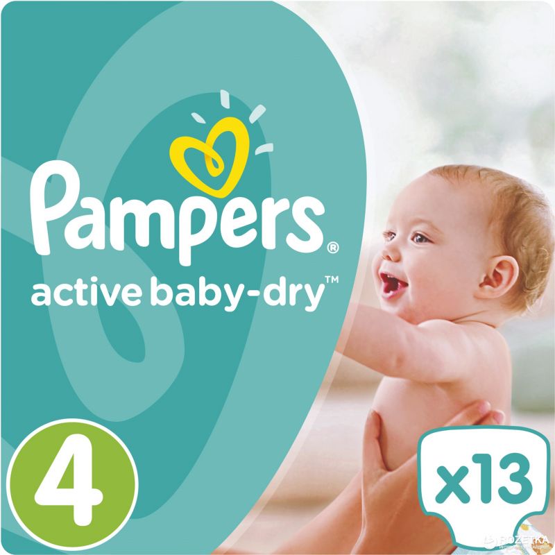 Pampers baby-dry taille couches taille 4 - Pampers - 6 mois