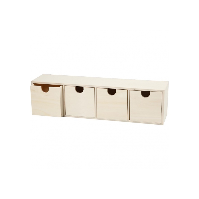 Boîte de rangement tiroir ou carré, blanc ou aspect bois