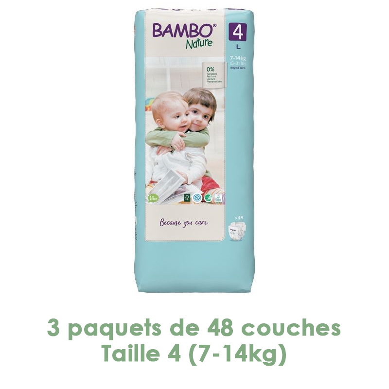Carryboo Couches Jumbo Taille 4 (7-18kg) 48 Couches - Meilleures