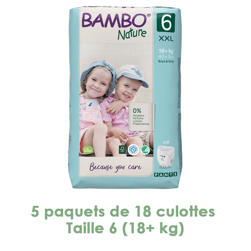 Bambo Nature Pants XL T6 (18+ kg) - 5 paquets de 18