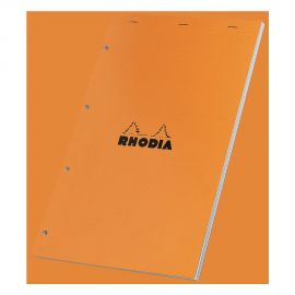 Rhodia Bloc-notes agrafé - Format A4 (80 g/m2) - 80 pages non perforées à  petits carreaux - lot de 5